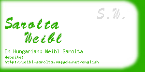 sarolta weibl business card